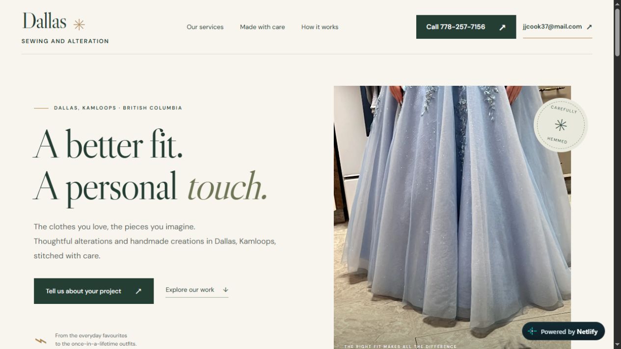 Dallas Sewing and Alteration project preview